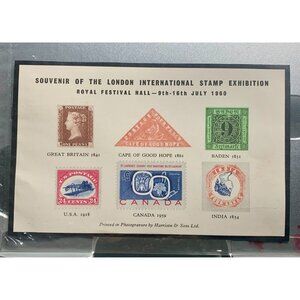 Souvenir Of The London International Stamp Exhibition Royal Festival Hall 1960